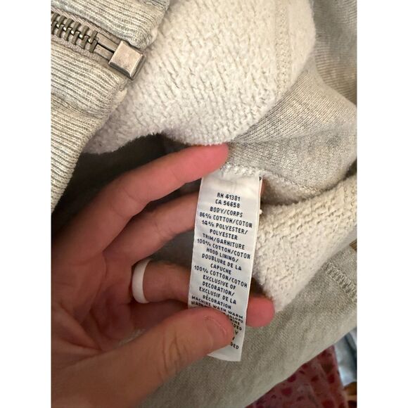 Polo Ralph Lauren Waffle Knit Hoodie Full Zip Jacket Gray Men's L Gray *Read - Picture 12 of 13